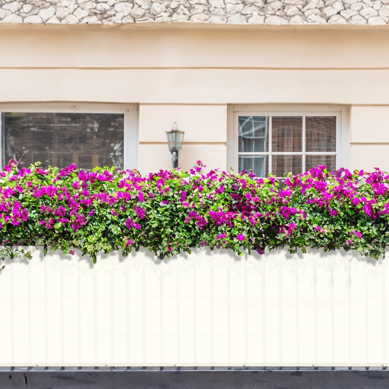 Sunnylaxx Balcony Privacy Screen 90 x 400 cm, Cream White