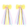 Usakinon Girls Hair Clips Mermaid Bow with Dangling Ribbons, 2