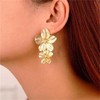 MALOYANVE Bohemian Flower Earrings for Women Delicate Big Double Layered