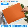 Manila File Folders, 18 Pcs Reinforced File Folders, Plastic File