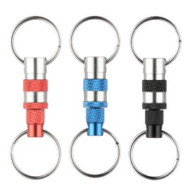 Quick Release Detachable Pull Apart Keychain - Secure Key Attachment to Bag, Purse & Belt - Easy Access to Keys…