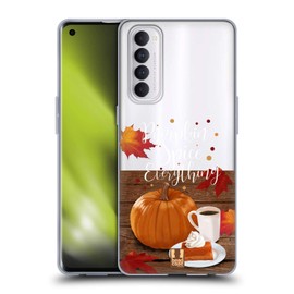 Head Case Designs Pumpkin Spice Autumn Illustration Soft Gel Case Compatible With Oppo Reno 4 Pro