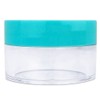 Beauticom 48 Pieces 20G/20ML Round Clear Jars with Sky Blue