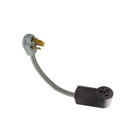 10-30P Male 3-Pin Plug To 10-50R Female 3-Prong Receptacle Socket Outlet, Dryer Stove Range Oven Electrical Power Cord Adapter/Convert. FX972-362