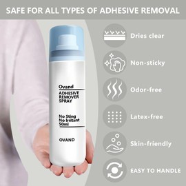 Adhesive Remover Spray,No Sting Medical Adhesive Remover for Skin,Ideal for Ostomy Patients,Sensitive Skin and Bandage Removal,Alcohol Free,100 ml