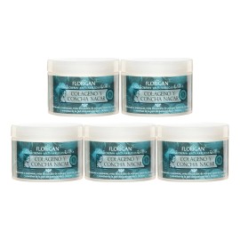 Crema Colágeno Y Concha Nácar 350grs. Florigan® (5 Piezas) Normal A Grasa Día/noche