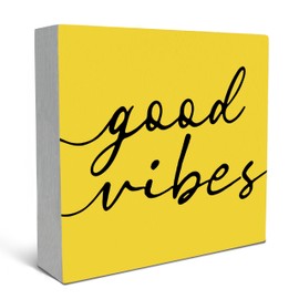 SRADMO Inspirational Quotes Wood Box Sign Desk Decor, Inspirational Wooden Block Box Sign Decoration for Home Office Shelf Table Fall Decor