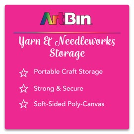 ArtBin 6932AB Hook & Needle Nook, Knitting & Crochet Organizer, [1] Plastic Storage Case, Translucent Periwinkle