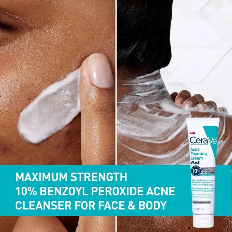 Cerave Acne Control Con 10 % De Bpo Limpiador Facialespumoso