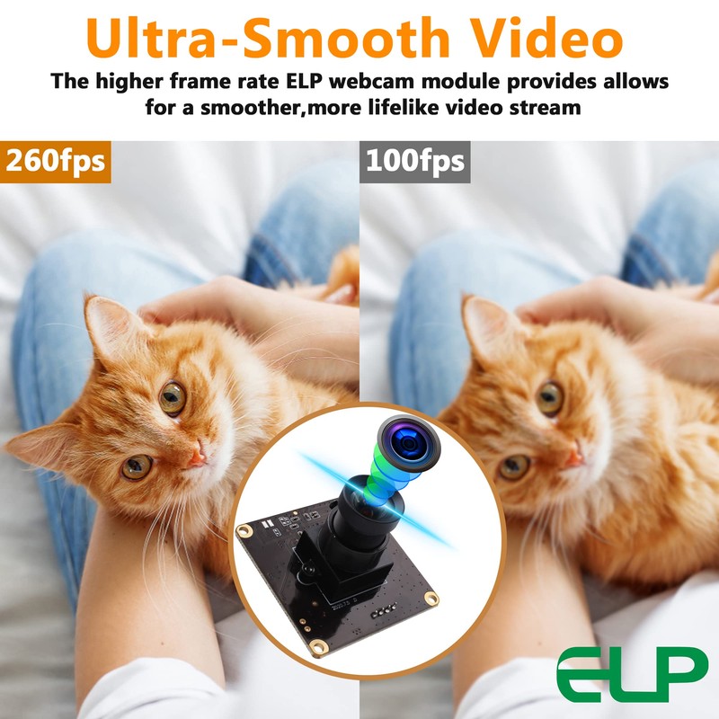 ELP High Speed USB Camera 1080P Lightburn Camera for Computer