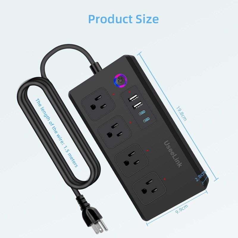 UseeLink ZigBee Smart Power Strip Plug,ETL Certified,ZigBee Hub Required,Compatible with