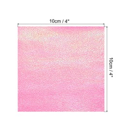 sourcing map 75 Sheet Glitter Origami Paper 4x4 Inch Shiny Sparkly Square Folding Sheet 10x10cm Iridescent Paper for DIY Art, Craft Decor, Pink