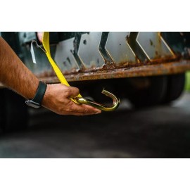 ME 2'' x 30' Winch Strap with Wire Hook – Heavy-Duty Straps