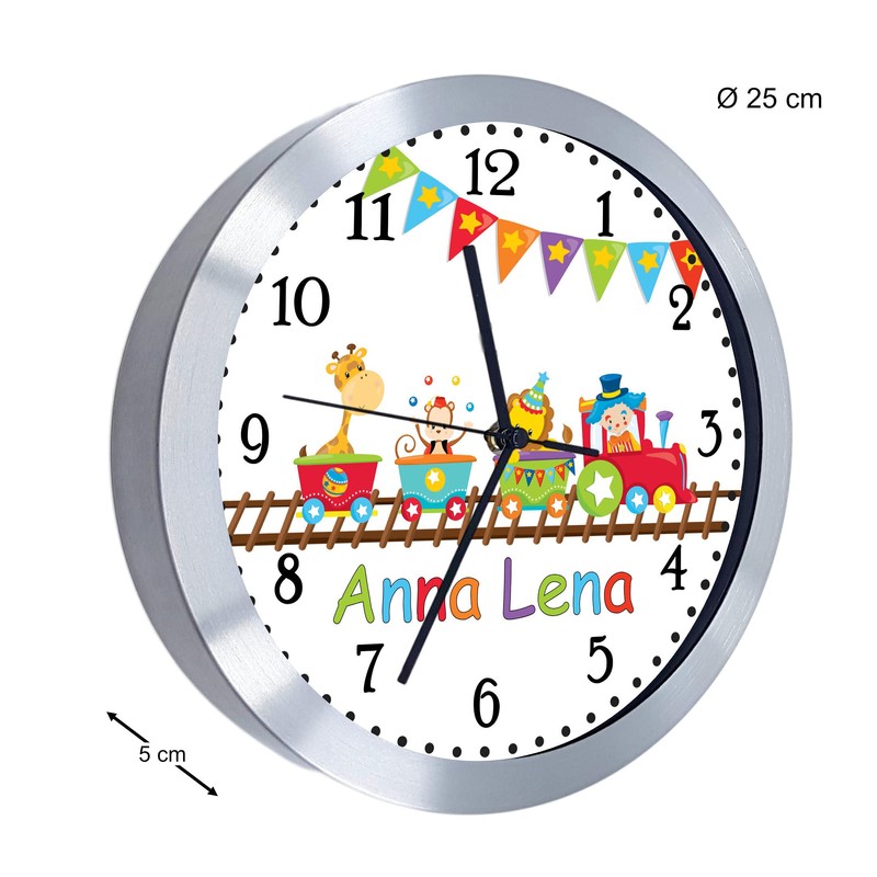 CreaDesign, WU-10-1088 Analogue Children's Room Radio-Controlled Clock with Customisable Name,