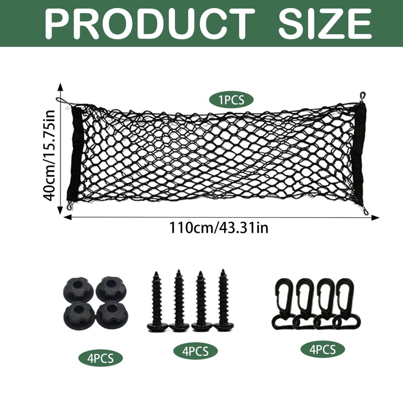 Cargo Net, 110 x 40 cm Adjustable Elastic Cargo Net