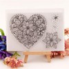 Heart Shaped Stamps for Crafts & Crafts - Clear Flowers