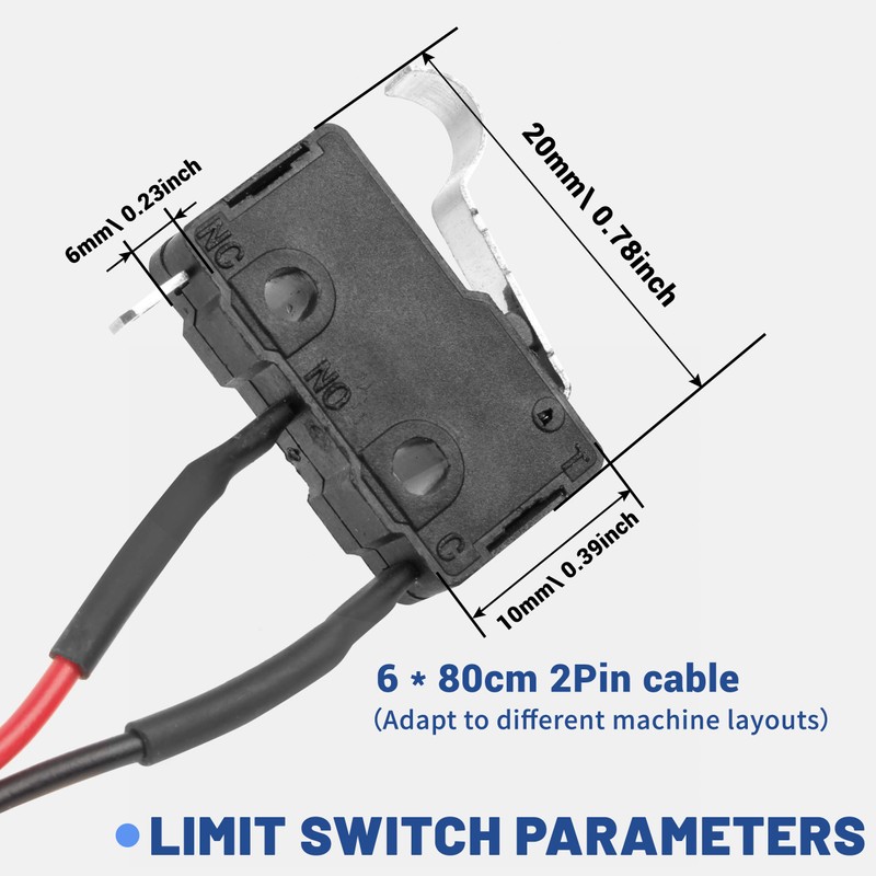 CNCTOPBAOS Limit Switch with Emergency Stop Button Kit, 6 Micro