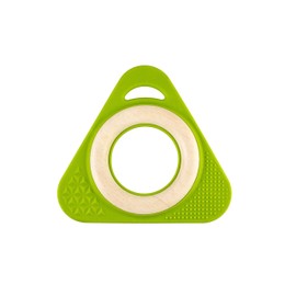 Little Big Things Wooden Grip Ring Trio Plus with Soft Tactile & Chew Pet Accessories, Green