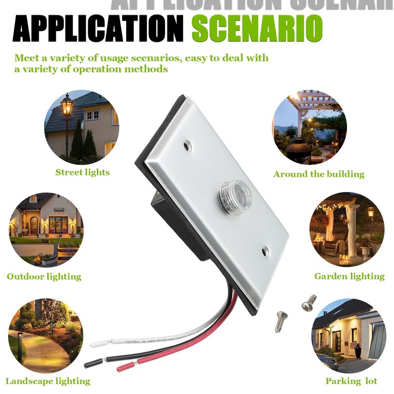 EPLZON Photocell Sensor for Outdoor Lights,120V-277V AC Dusk to Dawn
