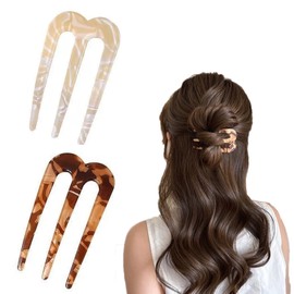 YANHUILAY Hair Comb (Set of 2) Hair Comb, Hair Clip, Hair Closure, Hair Closure, Easy to Wear, Evening Wrap, Hair Ornament, Stylish, Simple, Hair Accessory, Coming of Age of Ceremonies, Weddings