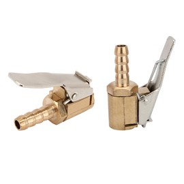 SENZEAL 2x Air Chuck Brass Open End Tyre Air Inflator Valve Connector 6mm