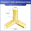 ERGAOBOY 5 Pcs 10mm Brass Hose Nozzle, 3 Way Y