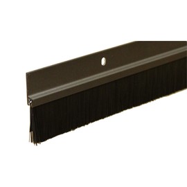 Heavy Duty Brown Brush Sweep Door Sweep for Gaps Up to 2" (3 FT Long Brown)