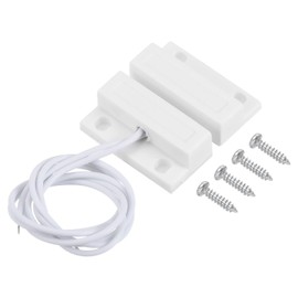 PATIKIL Magnetic Reed Switch, 1 Set Normally Closed NC Wired Surface-Mounted Garage Door Window Contact Switch