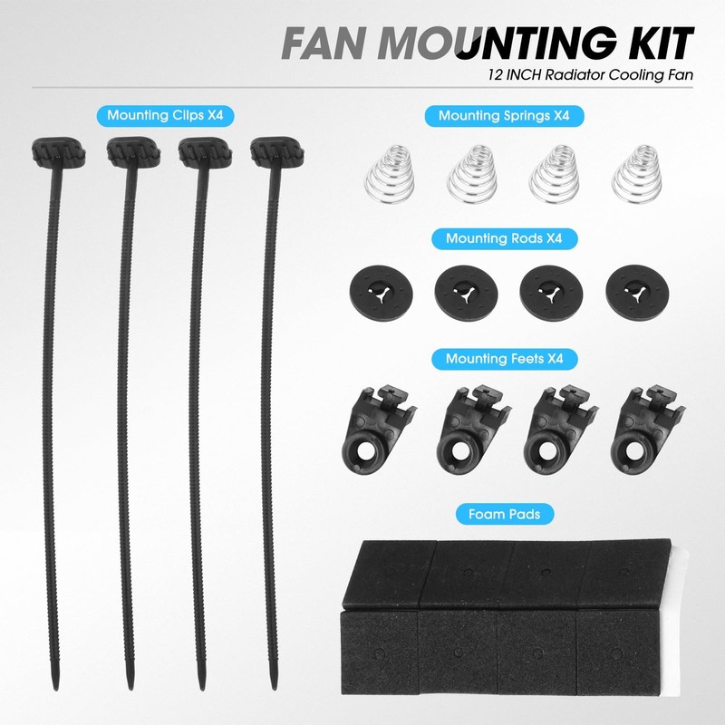 DNA MOTORING 12 Inch High Performace Electric Cooling Slim Radiator