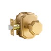 SORWDUERM 1 Pack Gold Door Knobs Passage Door Knobs Brushed