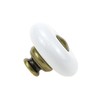 Tsnamay 6 Pieces White Ceramic Knob Kitchen Door Cabinets Cupboard