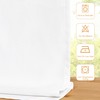 DWCN White Faux Linen Kitchen Curtains, 36 Inch Drop Cafe