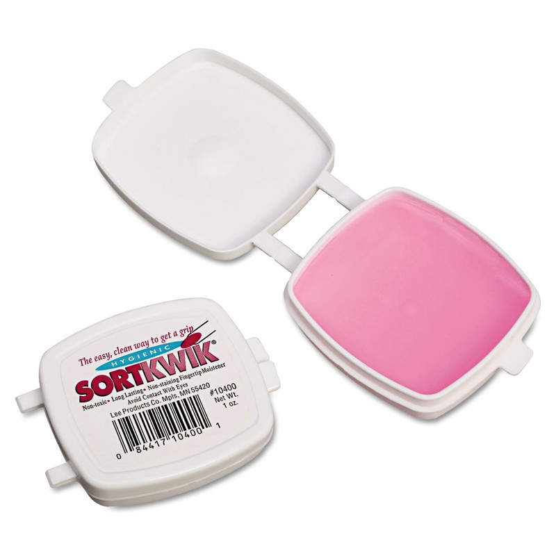 Lee 10400 Sortkwik Fingertip Moisteners, 1 Oz, Pink
