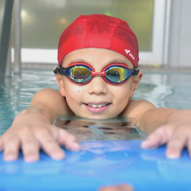 VIEW Swimming Gear V-760JASA Swipe Junior Swimming Goggles - Blue