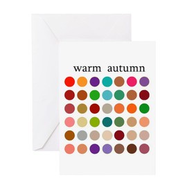 CafePress Color Analysis Card Warm Autumn Folded Greeting Card Glossy