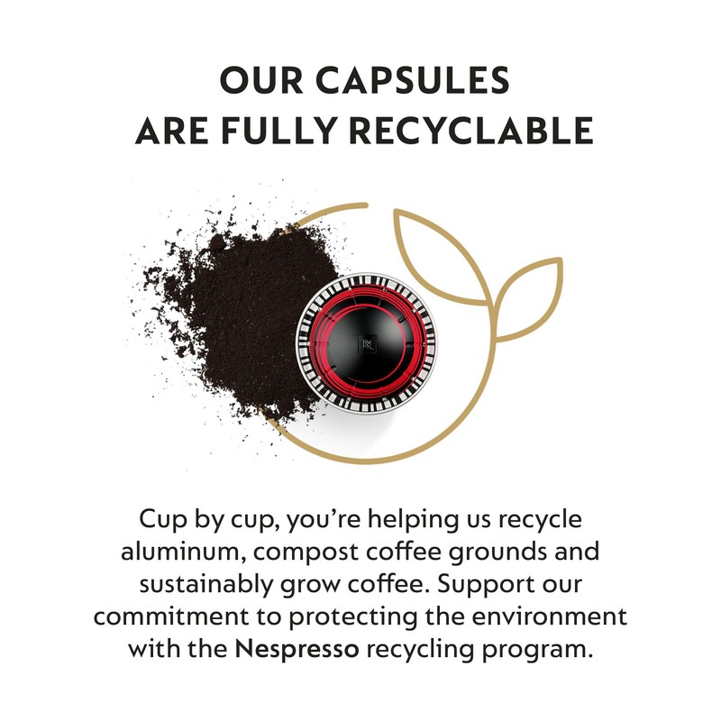 Nespresso Capsules Vertuo, Half Caffeinato, Mild Roast Coffee, 30-Count Coffee