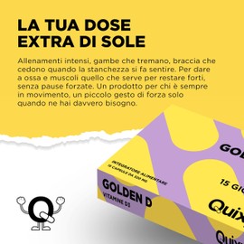 Quixy - Golden D Integratore Ossa e Muscoli, Forza e Stabilità, 15 Capsule