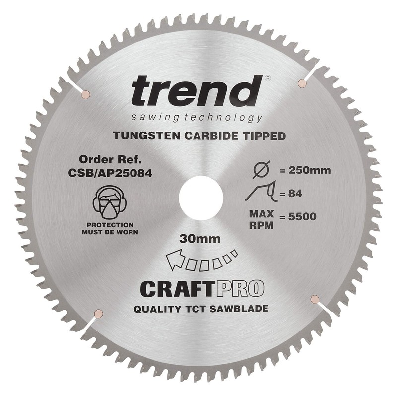 Trend Aluminium & Plastic Circular Saw Blade, 184mm Diameter, 16mm
