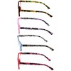 V.W.E. 4 Pairs Women Neon Floral Reading Glasses - Lightweight