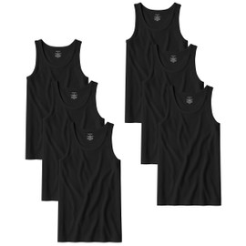 Andrew Scott Men's Cotton A-Shirt Tanks | 100% Cotton Tank Tops | Tag Free | Multi Packs-Colors