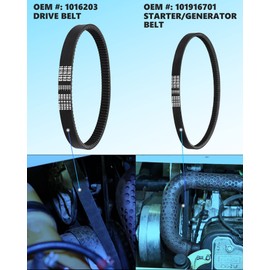 Gaoerfu-CP Club Car Drive Belt & Starter Generator Belts Kits for 1997-Up Club Car DS and 2004-Up Precedent, Golf Cart OEM # 101916701, 1016203