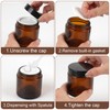 100ml Amber Glass Jars, 6 Pack Empty Cosmetic Jars with