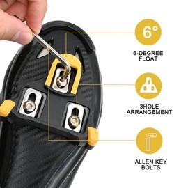 LICQIC Cycling Cleats, Peloton Cleats Compatible with Shimano SPD-SL (SH10/ SH11/SH12) & SPD SH51, Indoor Cycling & Road Bike Bicycle Cleat Set