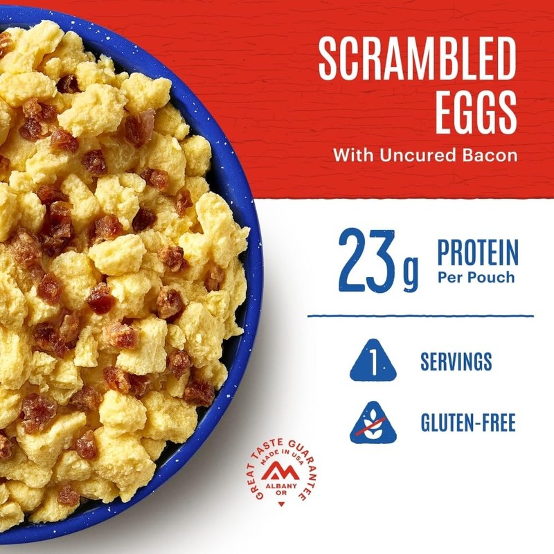 Mountain House Scrambled Eggs with Uncured Bacon | Freeze Dried