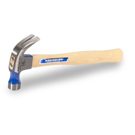 VAUGHAN Curved Claw Nail Hammer, Hickory Handle, 16 oz, Made In The USA, DO16, VN11403