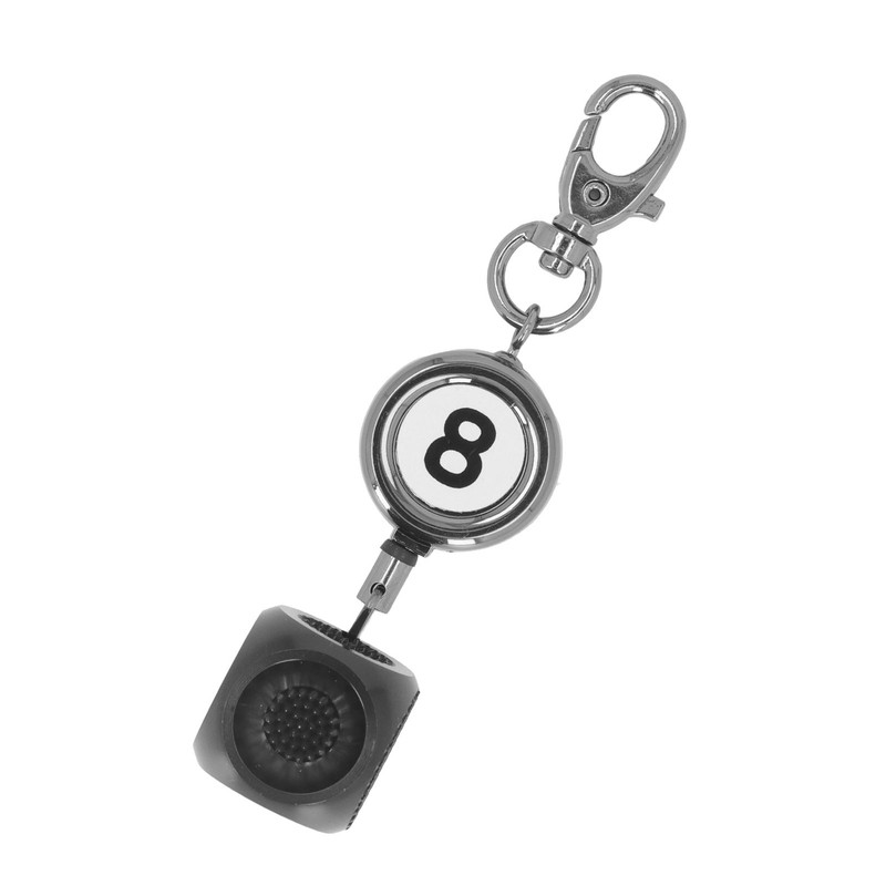 Pool Cue Tip Repair Tool with Retractable Key Ring Billiard