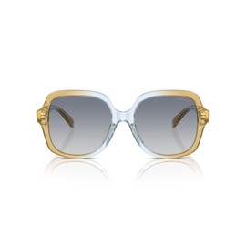 COACH Women's HC8395U Universal Fit Square Sunglasses, Cider/Baby Blue/Blue Gradient, 54 mm