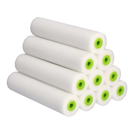 ToolSpace 10x Polyurethane Foam Cartridges for Paint Rollers - 15cm - Set of 10 pieces - Precision Paint Rollers, Perfectly Absorb Paint, Sponge Rollers, Smooth Structure, Painting Works