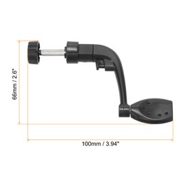 PATIKIL Fishing Reel Handle Replacement Part, Metal Crank Rock Arm Rotary Knob Plastic Grip for Fishing Reel Accessories with Nut, Fit #200 Series Reel (100mm)