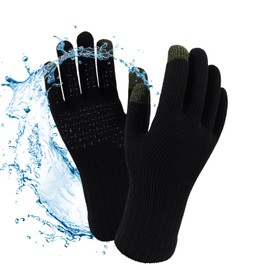 DexShell Thermit Men's Waterproof Touch Screen Seamless Gloves - Black, black